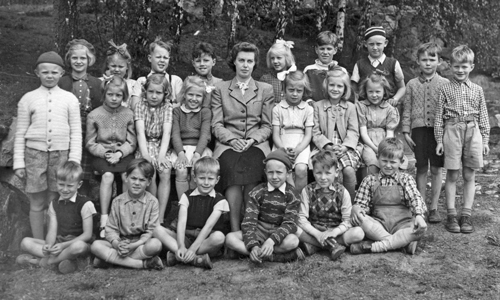 Åkes skolklass i småskolan 1947-49